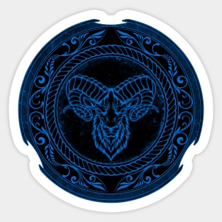 Viking Celtic Ram Aries Zodiac Sticker